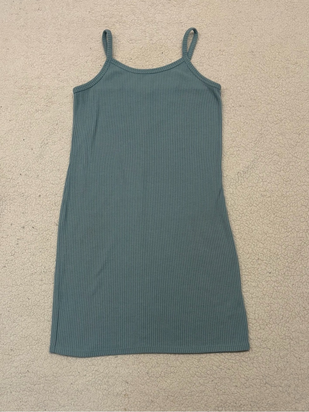 Art Class Blue Ribbed Tank Dress (Size L / 10-12)